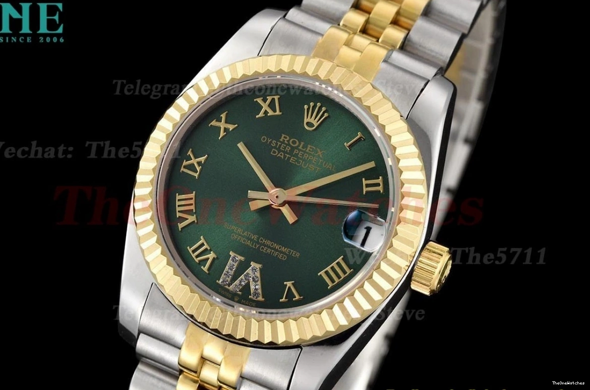 Rmn YG Green SS MY8215 31mm Datejust 278273 GDF 0316